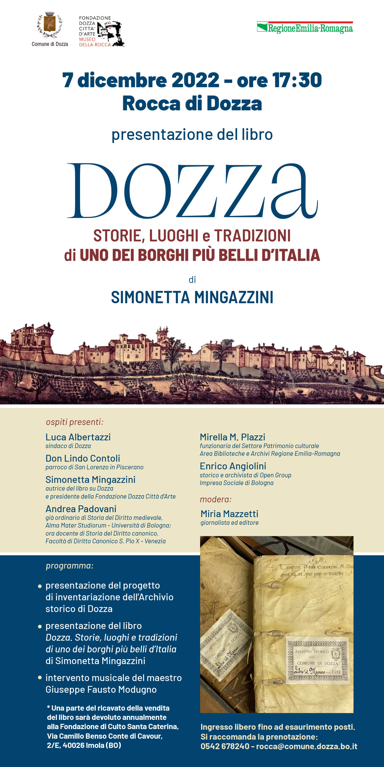  immagine dell'evento: L'ARCHIVIO IN RETE + DOZZA. STORIE, LUOGHI E TRADIZIONI DI UNO DEI BORGHI PIÙ BELLI D'ITALIA